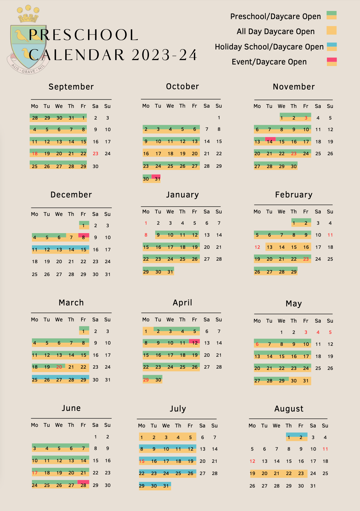 clarence-tokyo-preschool-calendar-2023-24